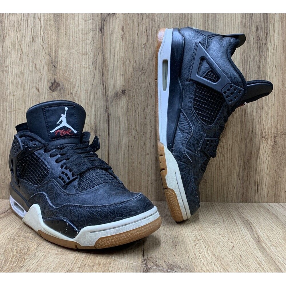 Air Jordan 4 Retro SE Black Laser Gum CI1184-001 Men's Size 9.5 2019